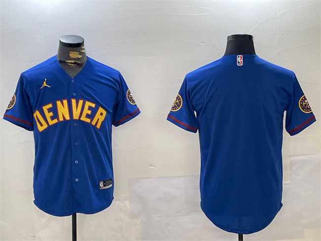 Men's Denver Nuggets Blank Blue With Patch Stitched Jersey,We sell and wholesale Men's Denver Nuggets Blank Blue With Patch Stitched Jersey on line form chian!